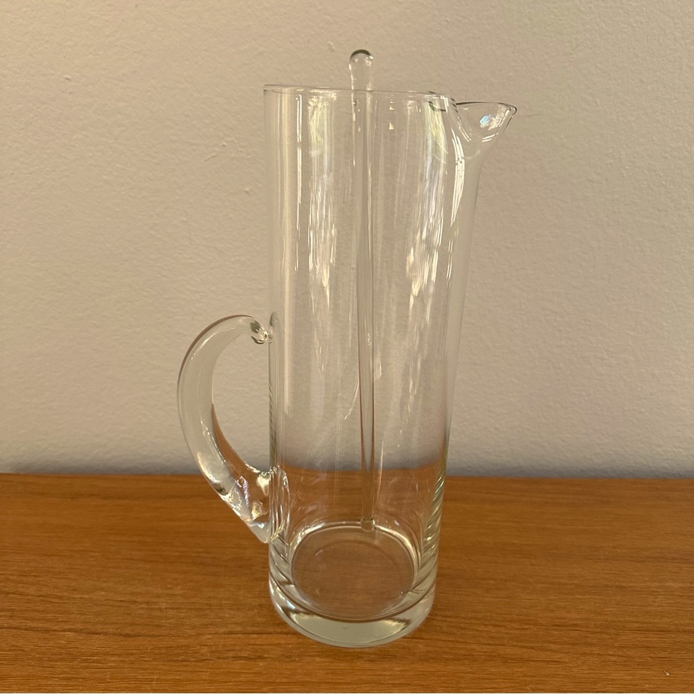 EVC - Retro Glass Martini Pitcher with Glass Stirer